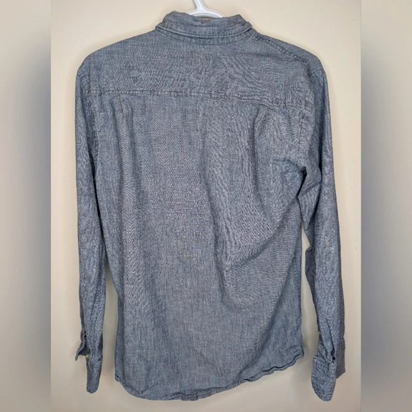 Sonoma Modern Fit Flexwear Denim Button Down Top Mens Small - Picture 3 of 9